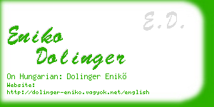 eniko dolinger business card